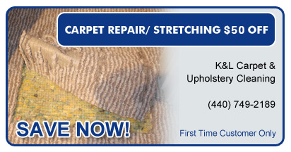 carpet repair / stretching $25 off